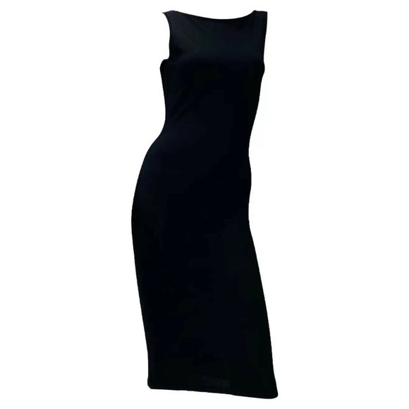 1998 Vintage Tom Ford for Gucci Bodycon Black Knit Dress - Picture 2 of 6